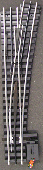 RH 100" Radius Switch w/Tinplated Outside Rails & DZ-2500 Switch